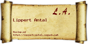 Lippert Antal névjegykártya